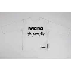 Longsleeve "Racing team" biały