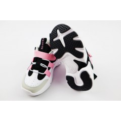 Sneakersy dziewczęce biało-różowe na grubej podeszwie