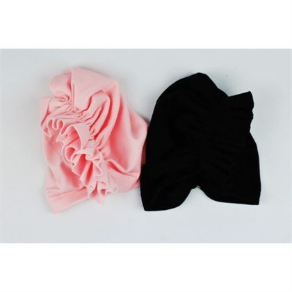 Turban czapeczka dla dziewczynki z ozdobną falbanką- 2 kolory do wyboru