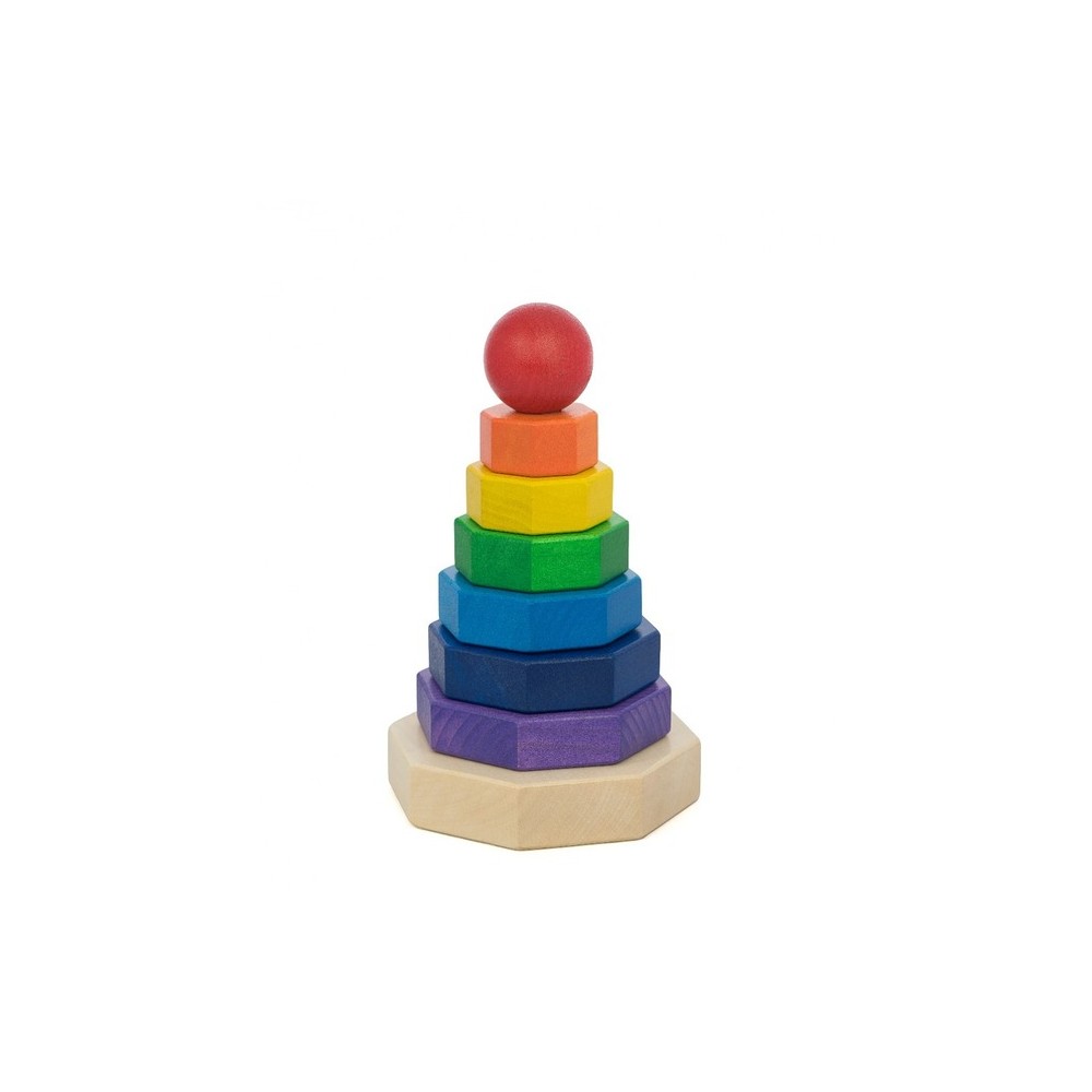 Zabawka drewniana TARNAWA Wieża ośmiokątna -nauka przez zabawę