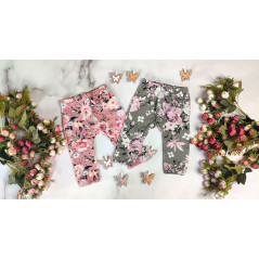 BAMBARILLO Spodnie kwiatowe z kokardką- kolory