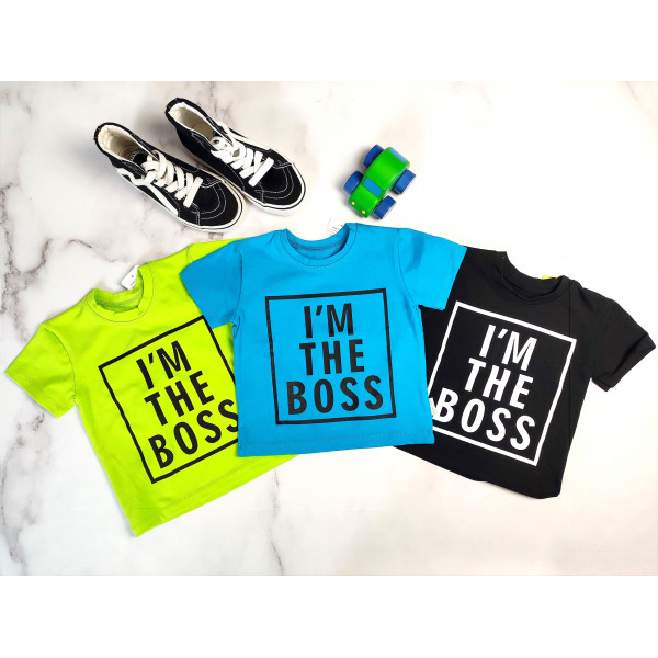 T-shirt chłopięcy I'M THE BOSS- kolory do wyboru