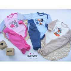 Gamex komplet niemowlęcy body i spodnie- niebieski bądź różowy