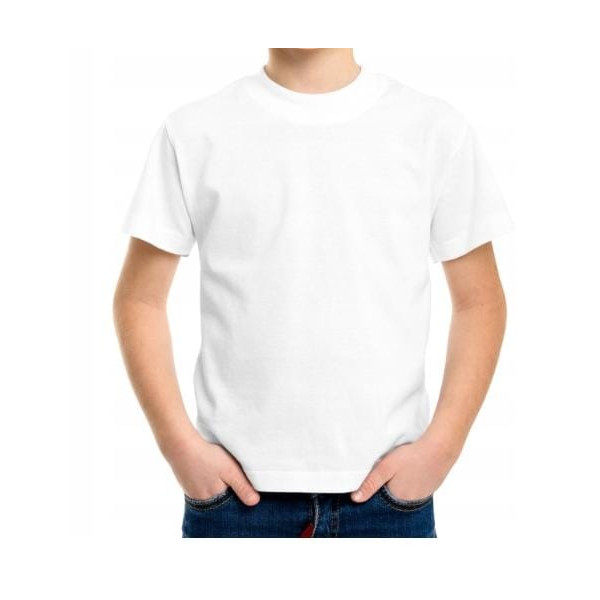 T-shirt biały basic idealny do szkoły