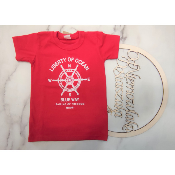 T-shirt chłopięcy MROFI Liberty of ocean