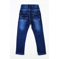 Granatowe spodnie jeansowe chłopięce